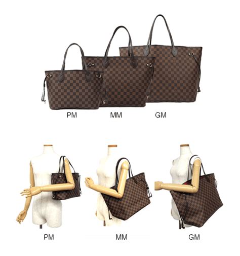 neverfull lv bag sizes|neverfull size chart.